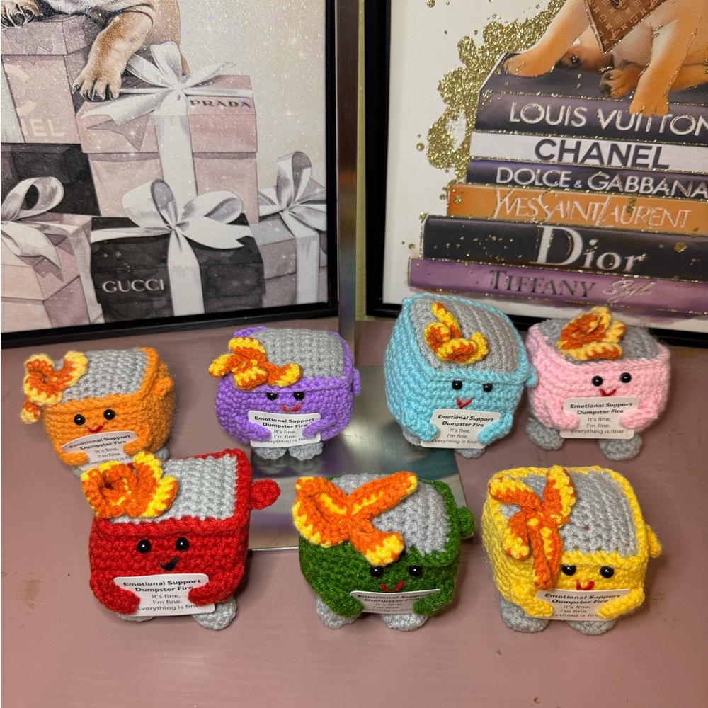 Colorful Crochet Emotional Support Plushies